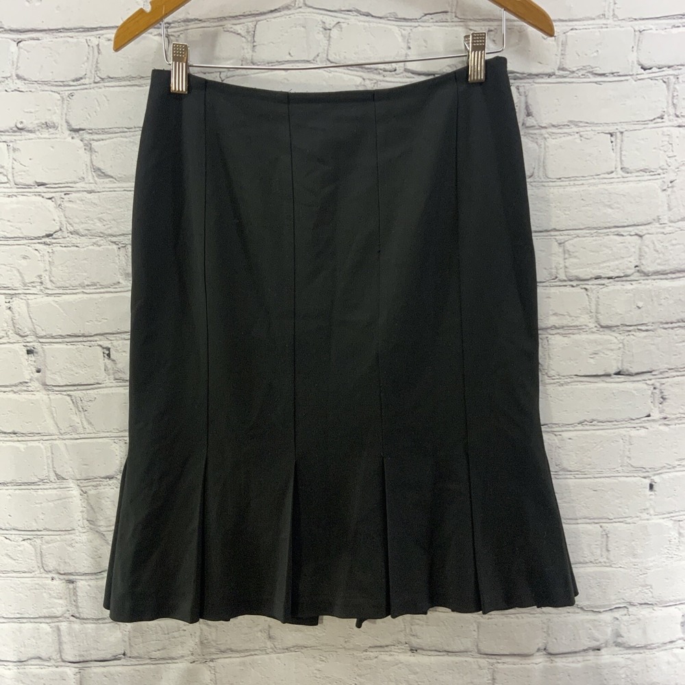Bianca Nygard Pleated Skirt Womens Sz 8 Black‎ Midi